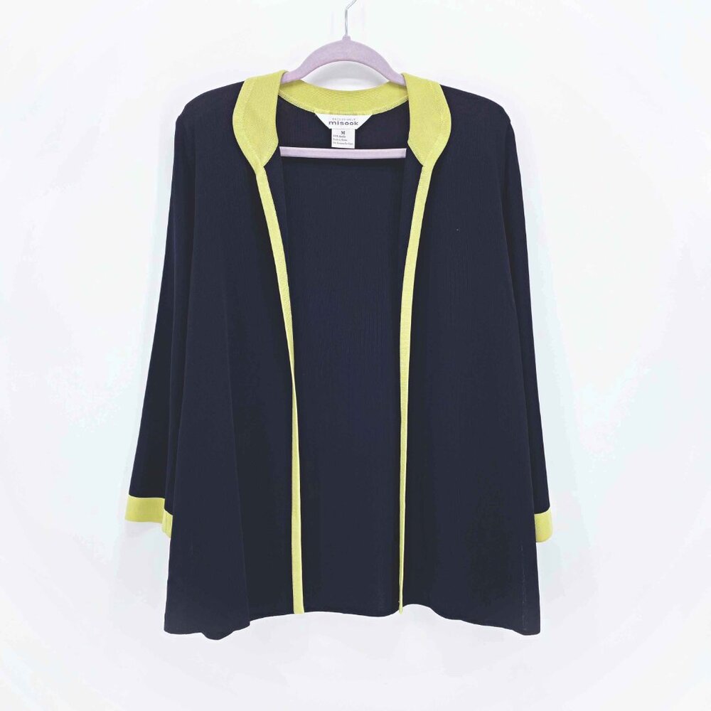 Exclusively Misook Open Front Cardigan